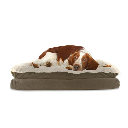Orthopedic Pillow Topper Dog Bed – Large & Extra Large Plush Support