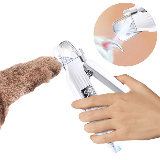 2-in-1 Electric Pet Nail Grinder & Clipper – With LED Light for Dogs and Cats