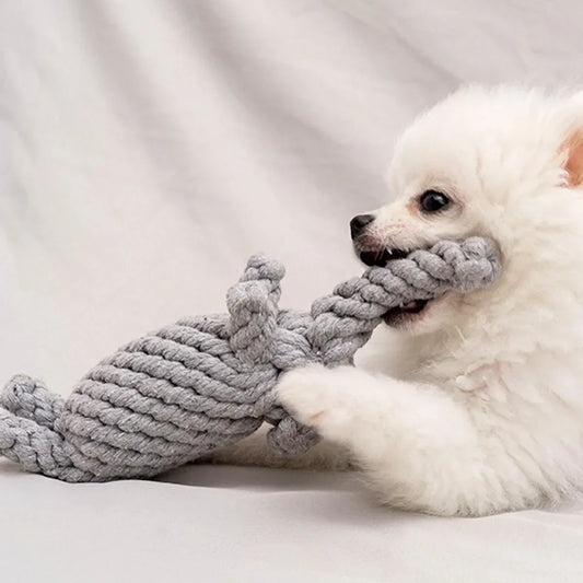 Rope Knot Animal Toy – Hand-Woven Chew Toy for Small & Medium Dogs